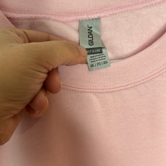 Merry Merry Merry Christmas Pink Holiday Christmas Sweatshirt Plus Size 2XL - Picture 5 of 11